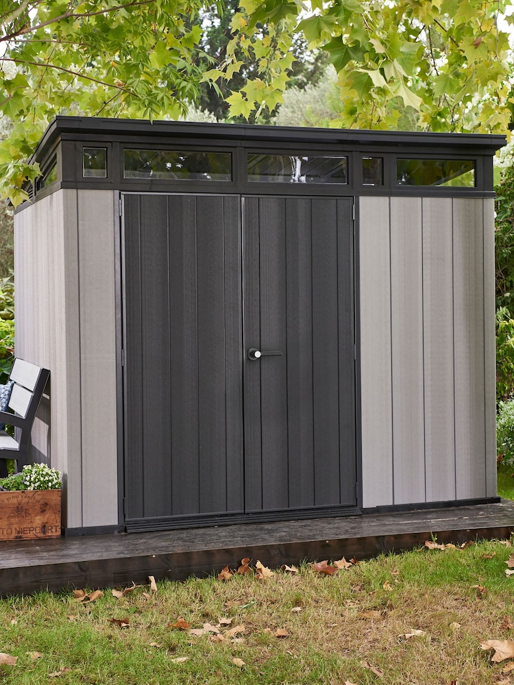 Keter Grey Artisan 9X7ft Plastic Garden Shed - Image 1 of 6