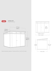 Keter Grey Artisan 9X7ft Plastic Garden Shed - Image 6 of 6