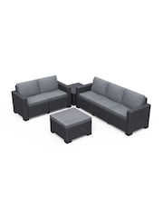 Keter Grey California 5 Seater Outdoor Garden Furniture Set - Image 1 of 6