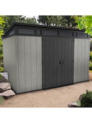 Keter Grey Artisan 11x7ft Plastic Garden Shed - Image 1 of 6