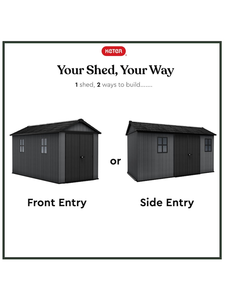 Keter Grey Newton Plus 13x7.5ft Garden Shed - Image 2 of 6 Keter Grey Newton Plus 13x7.5ft Garden Shed - Image 2 of 6