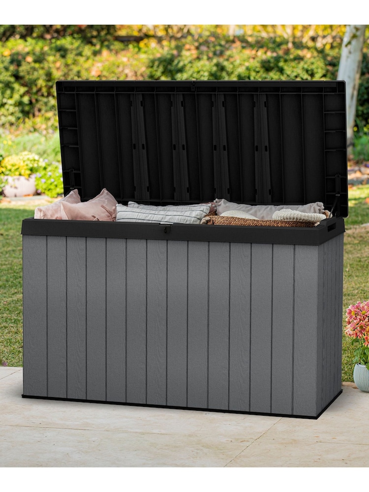 Keter Grey Darwin 662L Outdoor Garden Storage Box - Image 1 of 6