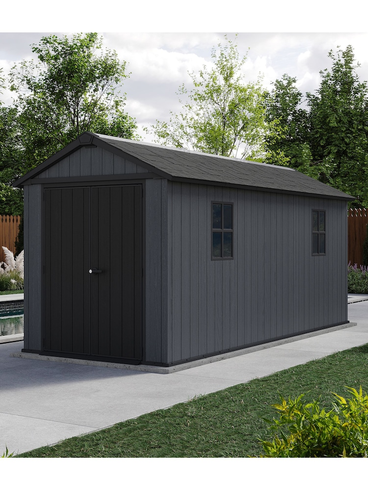 Keter Grey Newton Plus 7.5x15ft Garden Shed - Image 2 of 6
