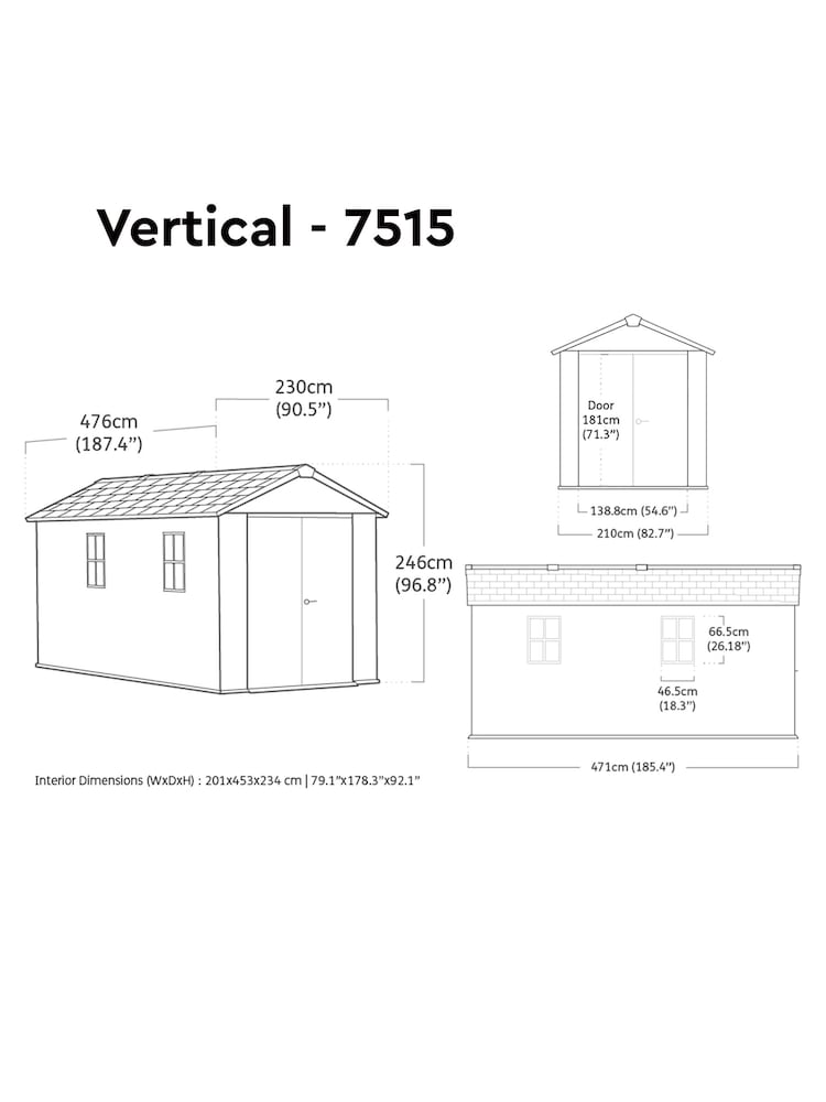Keter Grey Newton Plus 7.5x15ft Garden Shed - Image 6 of 6