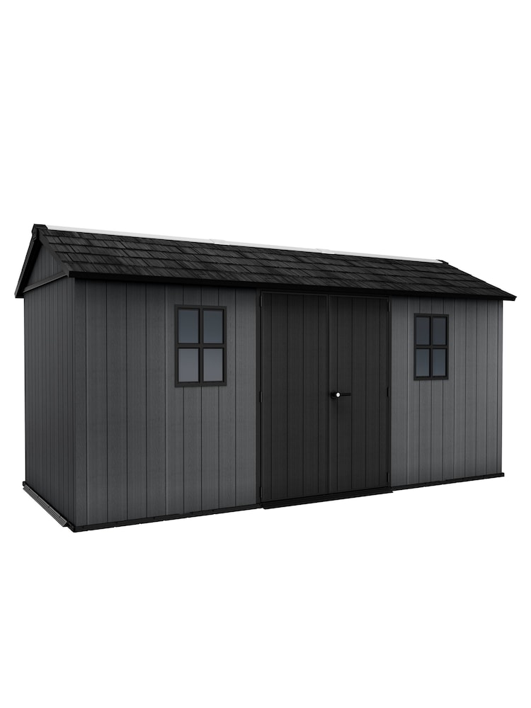 Keter Grey Newton Plus 15x7.5ft Garden Shed - Image 1 of 6