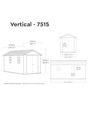 Keter Grey Newton Plus 15x7.5ft Garden Shed - Image 6 of 6