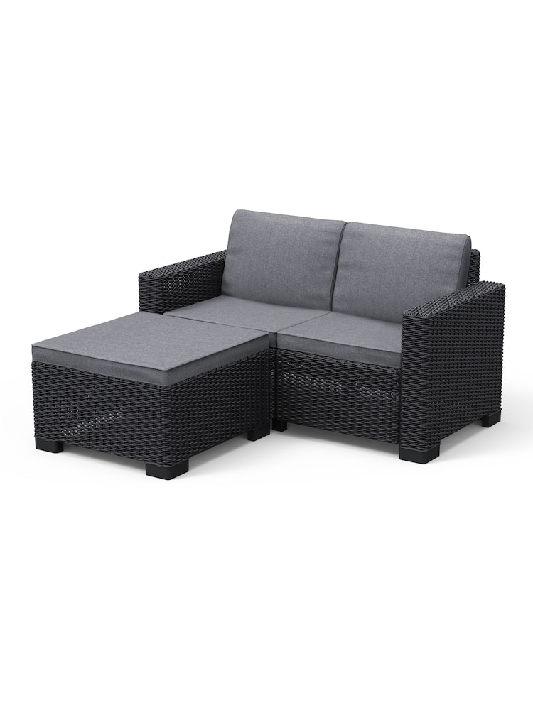 Keter Grey California 2 Seater Garden Chaise Lounge Set - Image 1 of 6