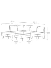 Keter Grey Elements 5 Seater Modular Garden Lounge Set - Image 4 of 6