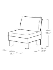 Keter Grey Elements 5 Seater Modular Garden Lounge Set - Image 5 of 6
