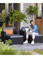Keter Grey California 2 Seater Outdoor Garden Furniture Set - Image 1 of 6