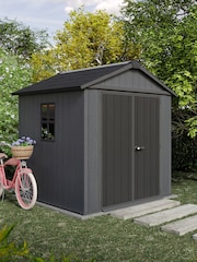 Keter Grey Newton Plus 7.5x7ft Garden Shed - Image 4 of 6