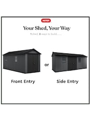 Keter Grey Newton Plus 17x7.5ft Garden Shed - Image 2 of 6