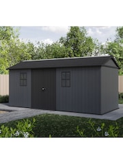 Keter Grey Newton Plus 17x7.5ft Garden Shed - Image 3 of 6