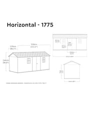 Keter Grey Newton Plus 17x7.5ft Garden Shed - Image 5 of 6
