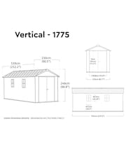 Keter Grey Newton Plus 17x7.5ft Garden Shed - Image 6 of 6