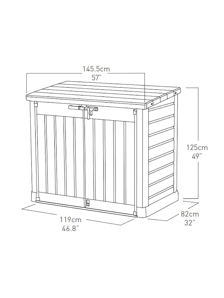 Keter Brown Store it out Max 1200L Garden Storage Box - Image 6 of 6