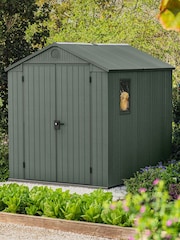 Keter Green Darwin 6x8ft Plastic Garden Shed - Image 1 of 6