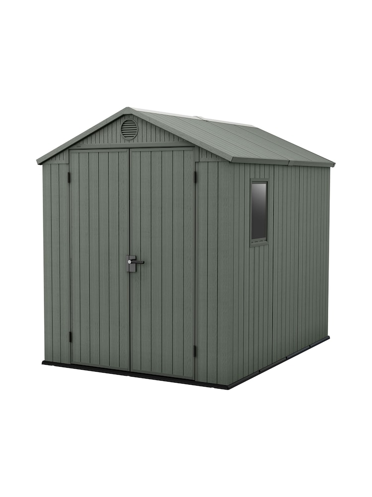 Keter Green Darwin 6x8ft Plastic Garden Shed - Image 2 of 6