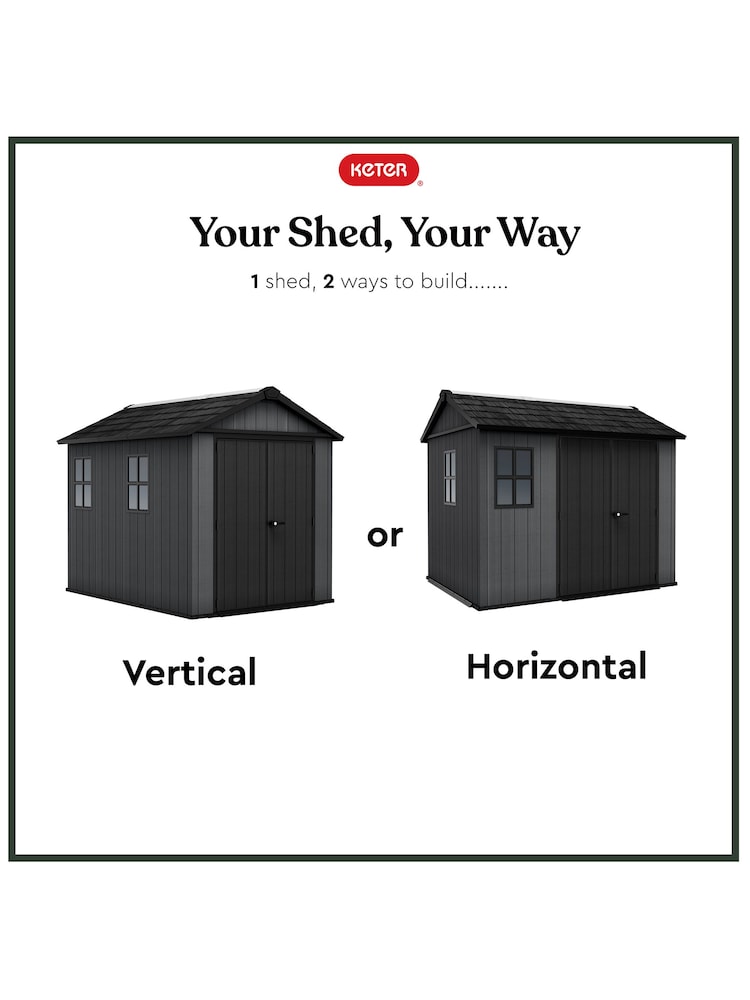 Keter Grey Newton Plus 7.5x9ft Garden Shed - Image 2 of 6