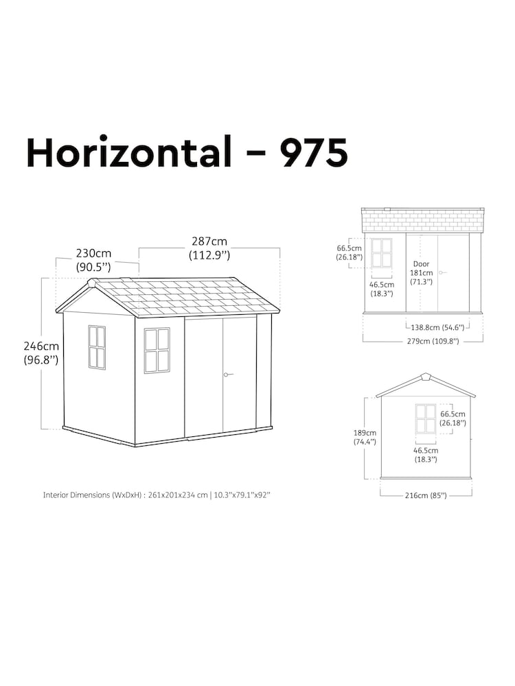 Keter Grey Newton Plus 7.5x9ft Garden Shed - Image 6 of 6