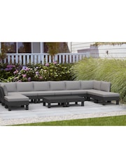 Keter Grey Elements 10 Seater Modular Garden Lounge Set - Image 1 of 6