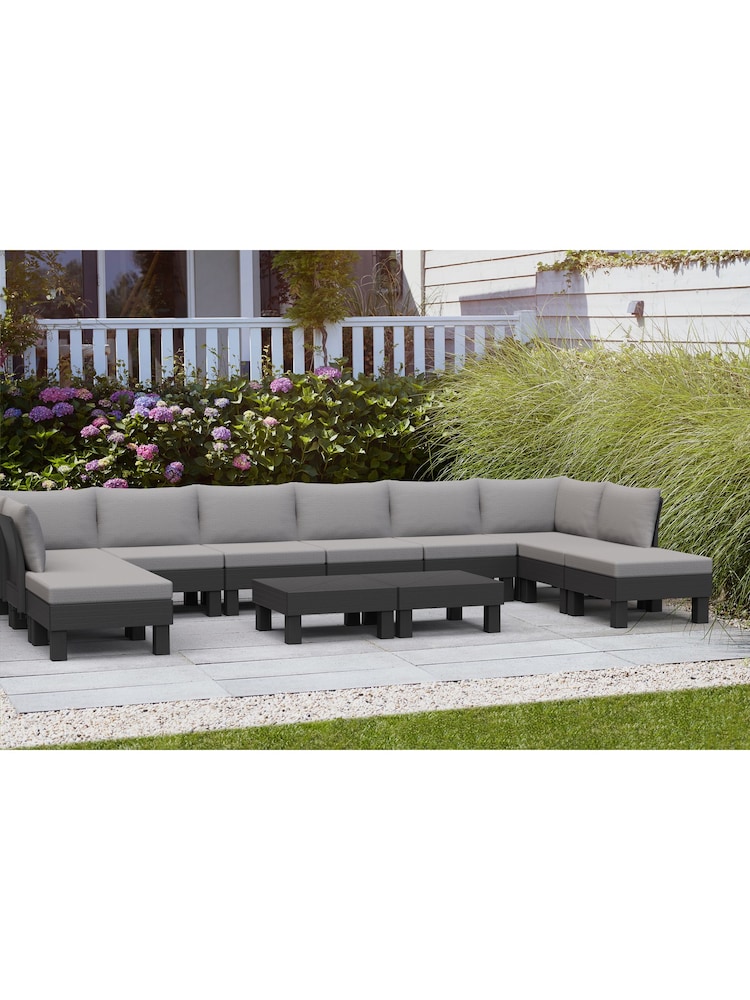 Keter Grey Elements 10 Seater Modular Garden Lounge Set - Image 1 of 6