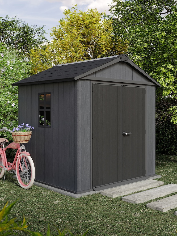 Keter Grey Newton Plus 7x7.5ft Garden Shed - Image 2 of 6