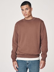 Camel Tan - Sweat-shirt Rich Jersey Col rond - Image 1 de 7