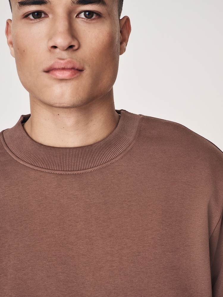 Camel Tan - Sweat-shirt Rich Jersey Col rond - Image 4 of 7