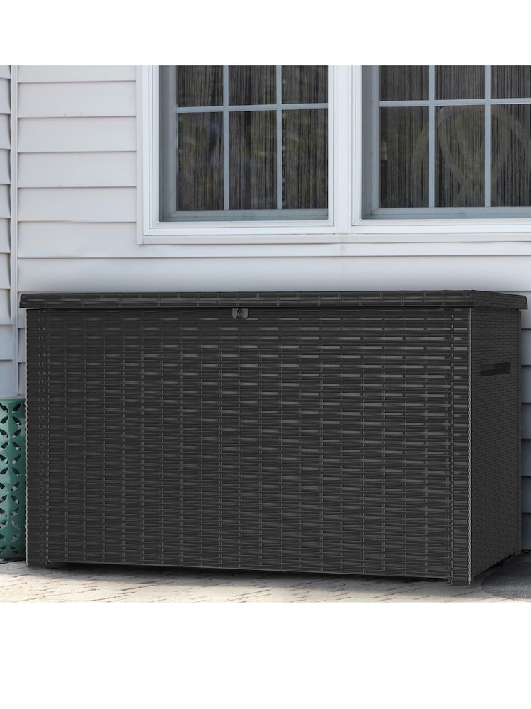 Keter Grey Java XXL 870L Garden Storage Box - Image 1 of 6