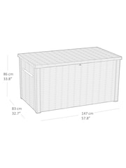 Keter Grey Java XXL 870L Garden Storage Box - Image 6 of 6