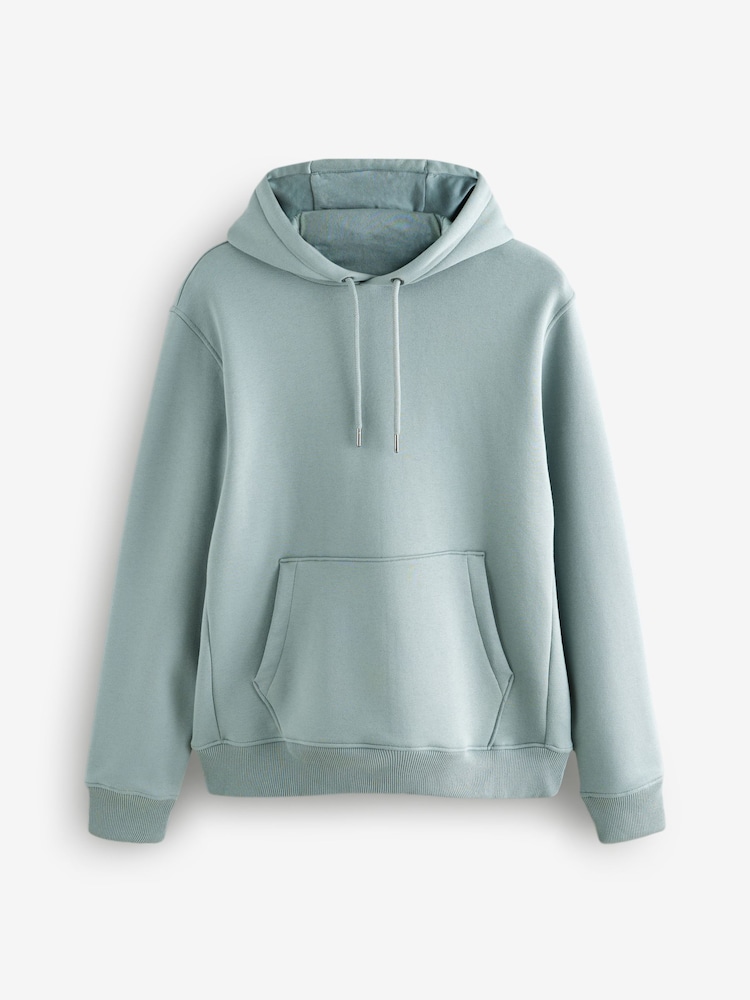 Airforce Blue Regular Fit Rich Jersey Fabric Hoodie - Image 7 of 9