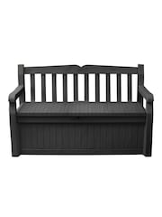 Keter Grey Eden 265L Outdoor Garden Storage Bench - Image 2 of 6
