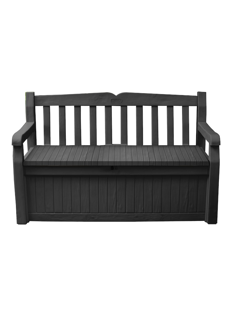 Keter Grey Eden 265L Outdoor Garden Storage Bench - Image 2 of 6
