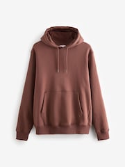 Rust Brun - Vanlig passform Rich Jersey Fabric Huvtröja - Bild 6 av 8
