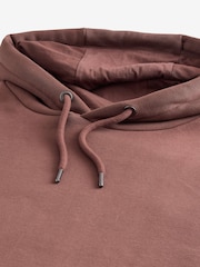 Rust Brun - Vanlig passform Rich Jersey Fabric Huvtröja - Bild 8 av 8