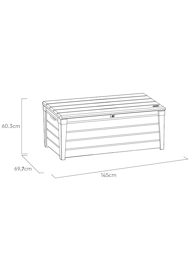 Keter Grey Brushwood 454L Garden Storage Box - Image 6 of 6