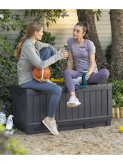 Keter Grey Kentwood 350L Garden Storage Box - Image 5 of 6