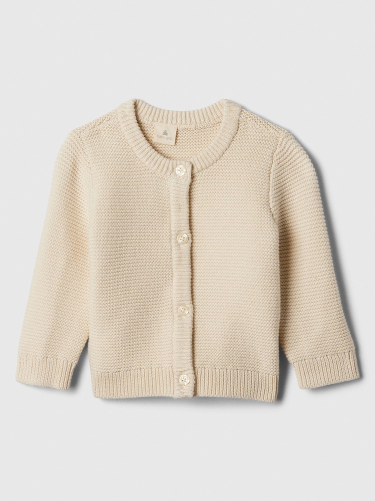 Cream - Gap Soft Garter Knit Cardigan (Novorojenček-24mths) - Slika 1 iz 1