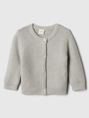 siva - Gap Soft Garter Knit Cardigan (Novorojenček-24mths) - Slika 1 iz 1