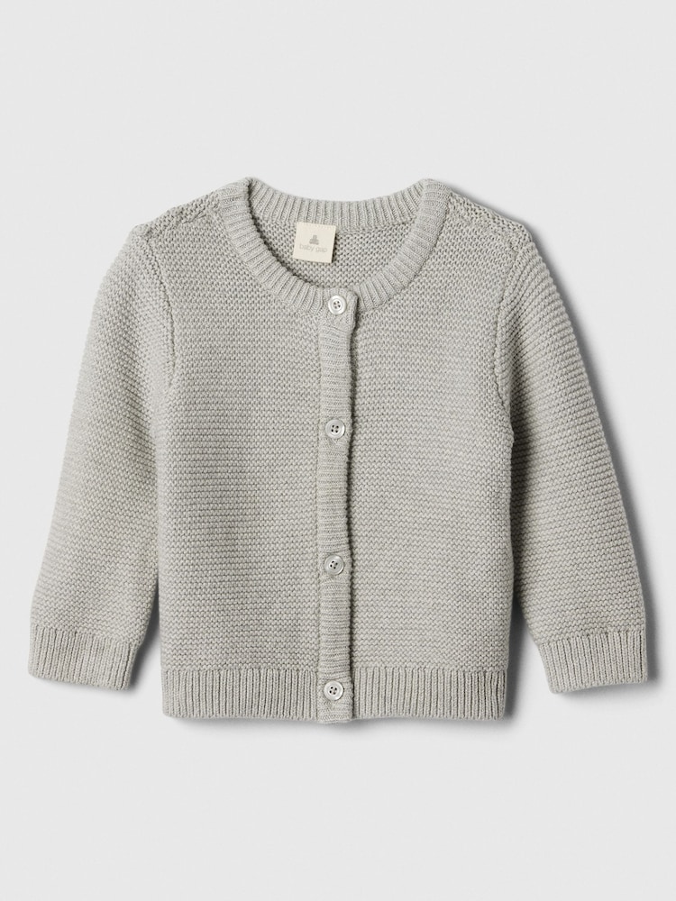 siva - Gap Soft Garter Knit Cardigan (Novorojenček-24mths) - Slika 1 iz 1