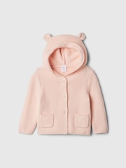 Розовый - Gap Brannan Bear Soft Cotton Knit Cardigan (Newborn-24mths) - Изображение 1 из 3