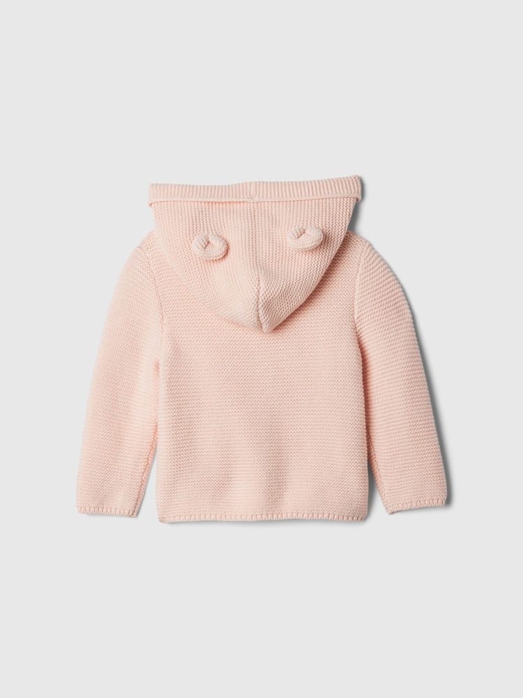 Розовый - Gap Brannan Bear Soft Cotton Knit Cardigan (Newborn-24mths) - Изображение 2 из 3