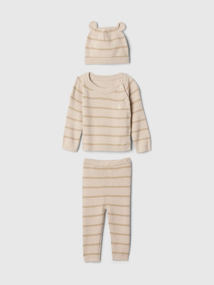 Gap Cream Brannan Bear Wrap Jumper & Bottoms Outfit Set (Newborn-24mths) - Image 1 of 9