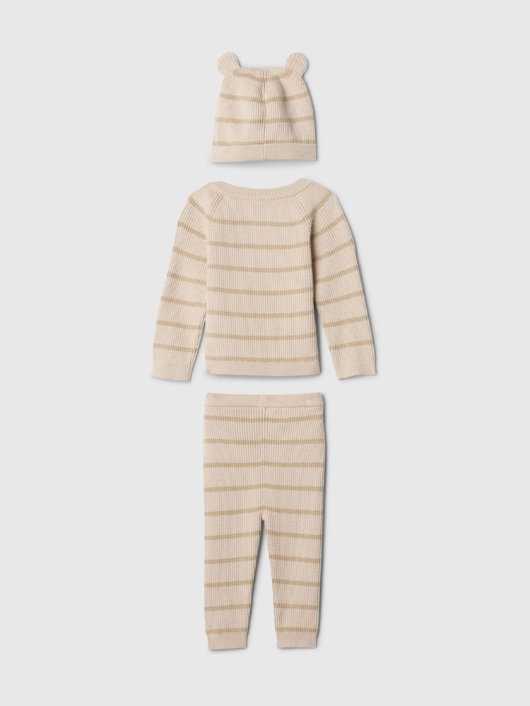 Gap Cream Brannan Bear Wrap Jumper & Bottoms Outfit Set (Newborn-24mths) - Image 2 of 9