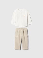 Gap White Cargo Outfit Set (Newborn-24mths) - Image 1 of 3