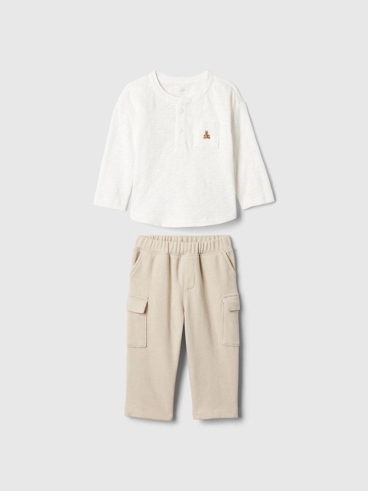 Gap White Cargo Outfit Set (Newborn-24mths) - Image 1 of 3