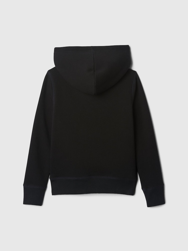 Gap Black Logo Sherpa-Lined Zip Up Hoodie (4-13yrs) - Image 2 of 3