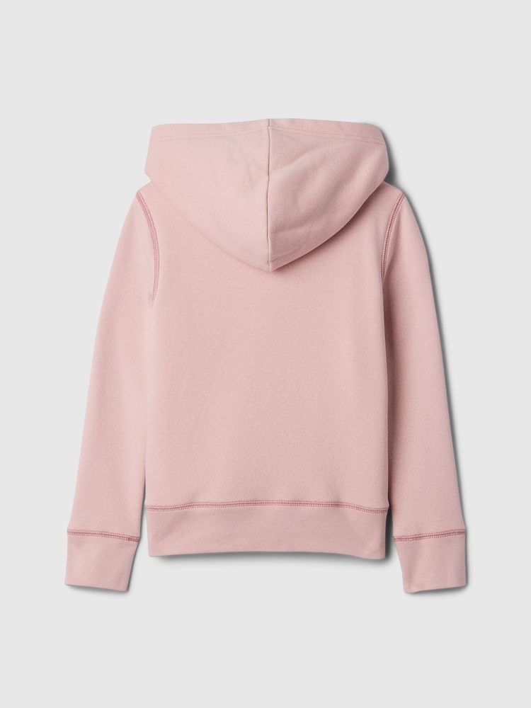 Gap Pink Logo Sherpa-Lined Zip Up Hoodie (4-13yrs) - Image 2 of 3