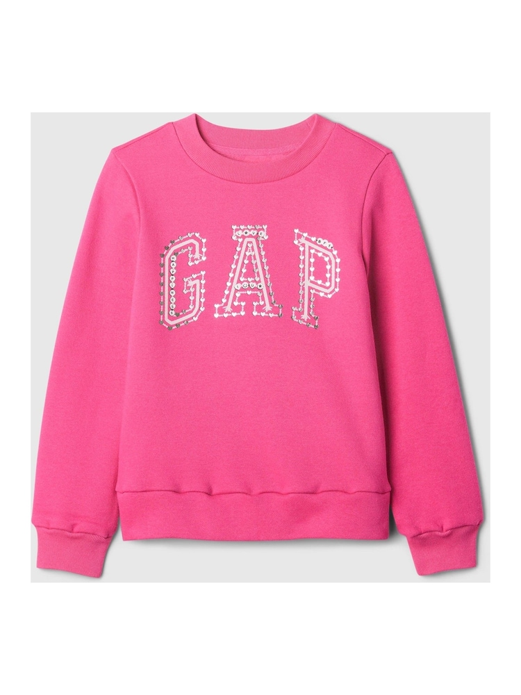 Lentejuelas rosas - Sudadera con cuello redondo y logo de Gap (4-13 años) - Imagen 1 de 3